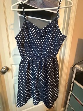Navy Blue Polka Dot Sundress